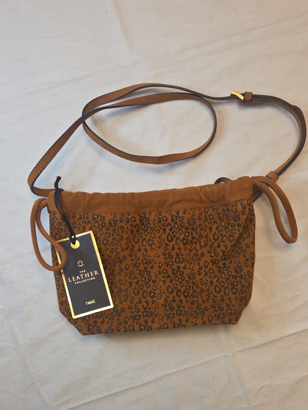 Next Leopard Crossbody Bag in Brown From The Leather Collection